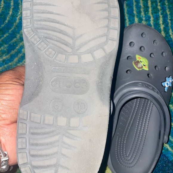 CROCS Gray Mules Classic Clog Style with Ventilation - Picture 2 of 2